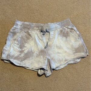 Women’s All In Motion Grey and White Tie Dye Lounge Shorts
Size Medium